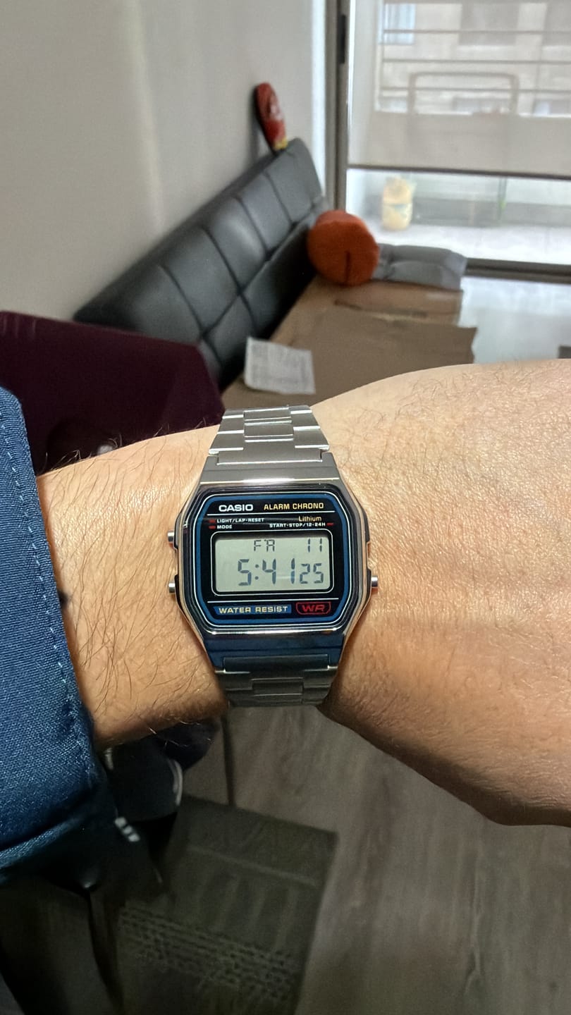 Customer photo review of Reloj Casio Vintage A158WA-1JH Azul/Plateado JDM