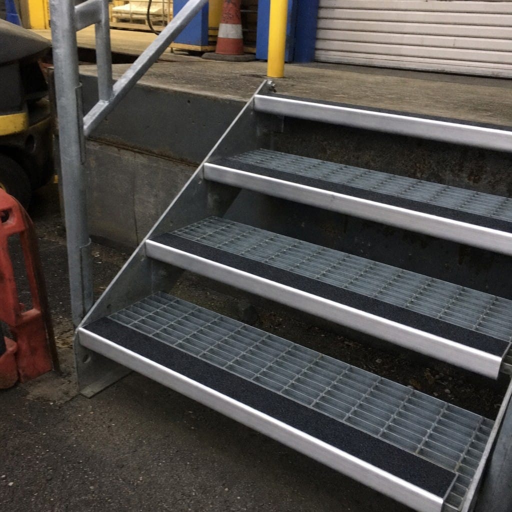 Customer photo review of Commercial GRP Aluminium Stair Nosing 63.3mm Tread Width