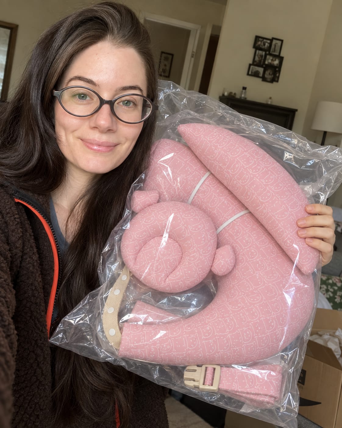 Customer photo review of No-Strain Nursing Pillow for Mom & Baby