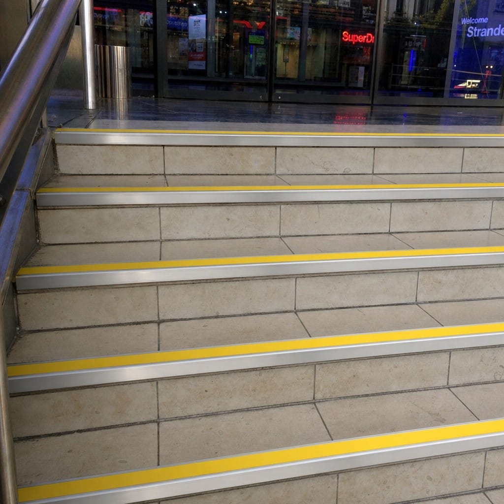 Customer photo review of Aluminium Stair Nosing 60x32mm Heavy Duty Rakeback, 11 Colours