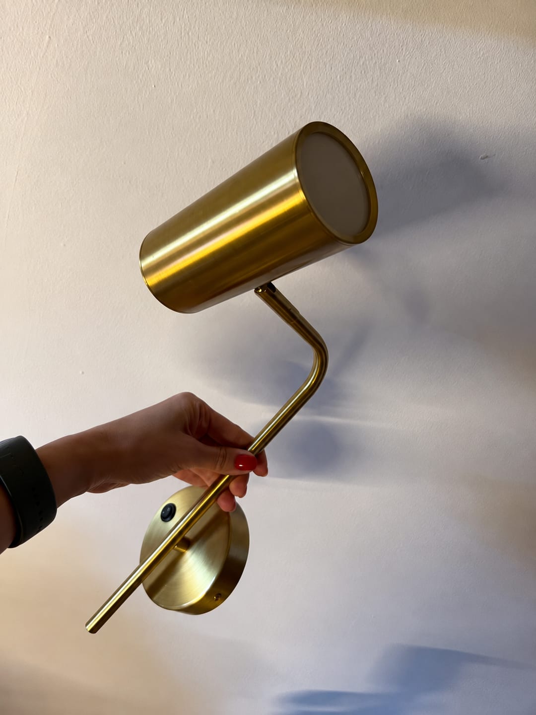 Customer photo review of Adjustable Wall Lamp with Switch