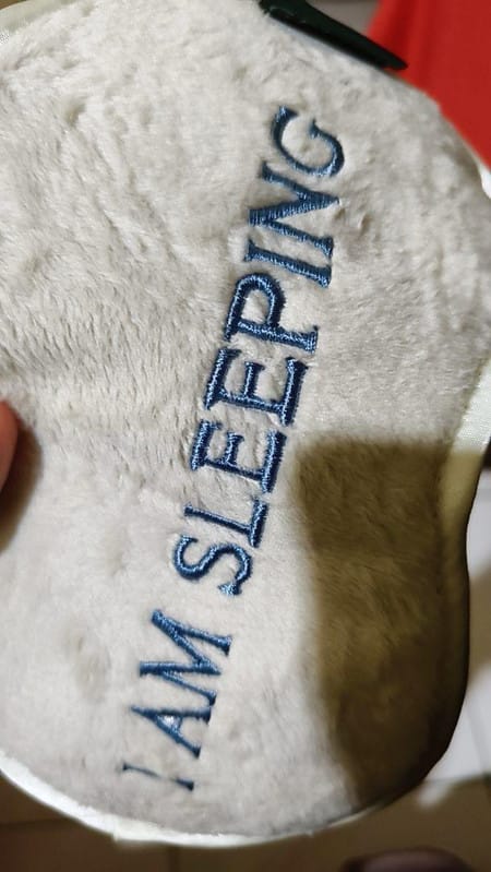 Customer photo review of I Am Sleeping Eye Mask