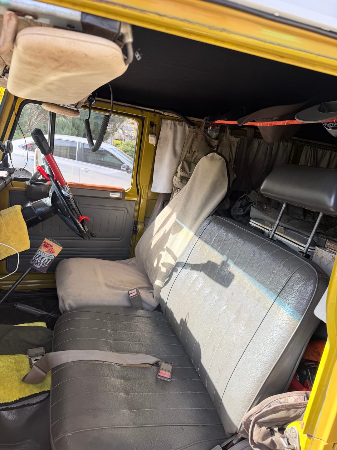 Customer photo review of Waterproof Car Seat Towel – Beige | Towel Society