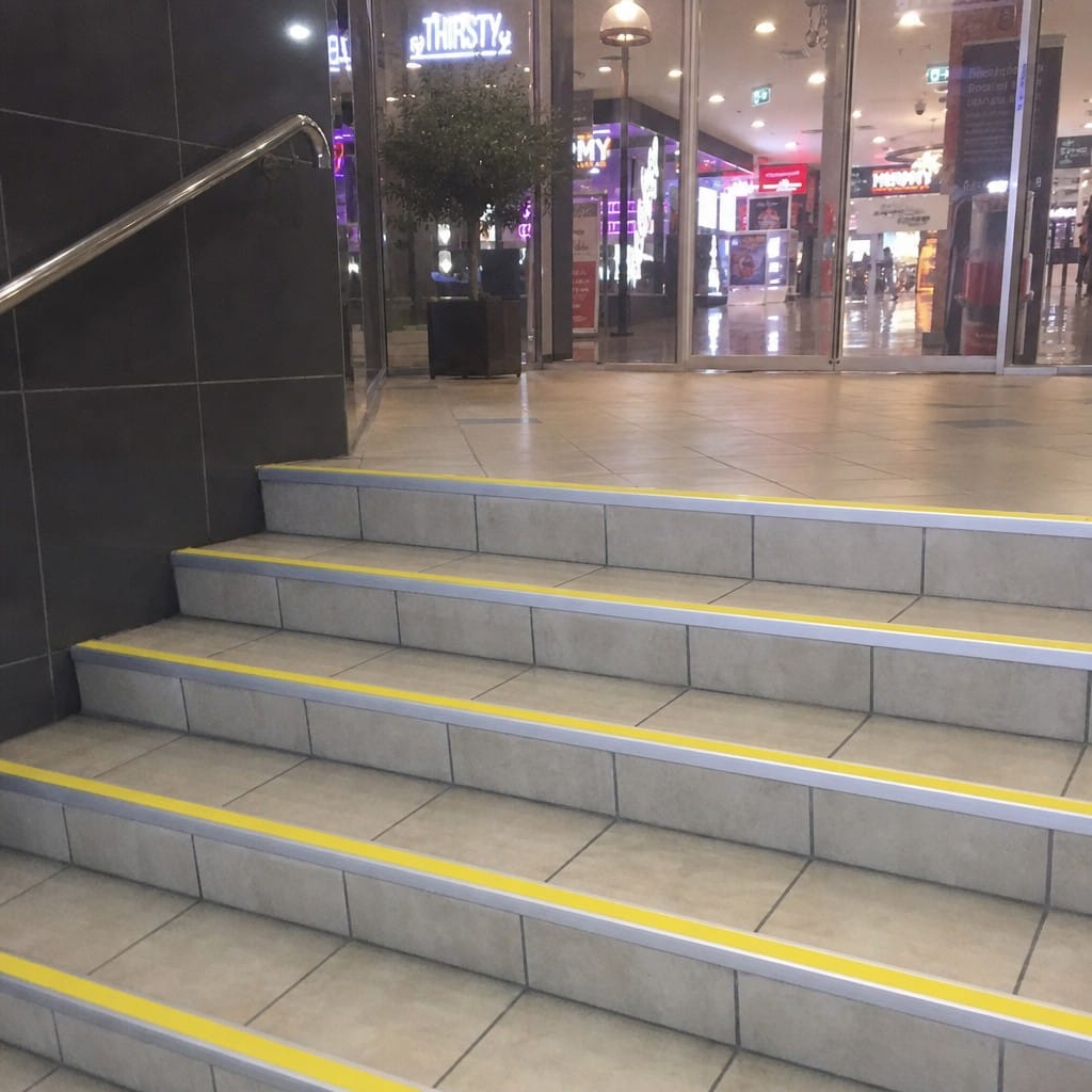 Customer photo review of Aluminium Stair Nosing 60x32mm Heavy Duty Rakeback, 11 Colours