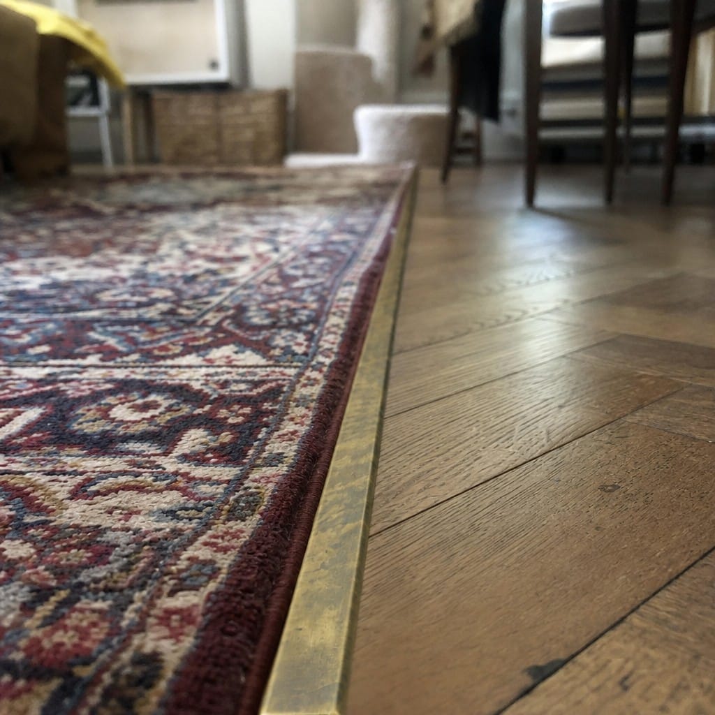 Customer photo review of Solid Brass Carpet Edge Trim 13mm Square Edge, Carpet to Tile