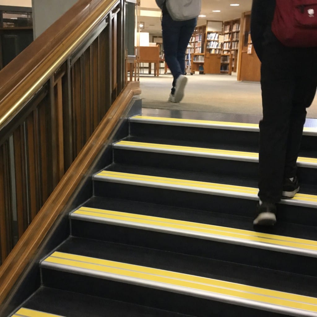 Customer photo review of Aluminium Stair Nosing 100x39mm Bullnose Heavy Duty Twin Insert