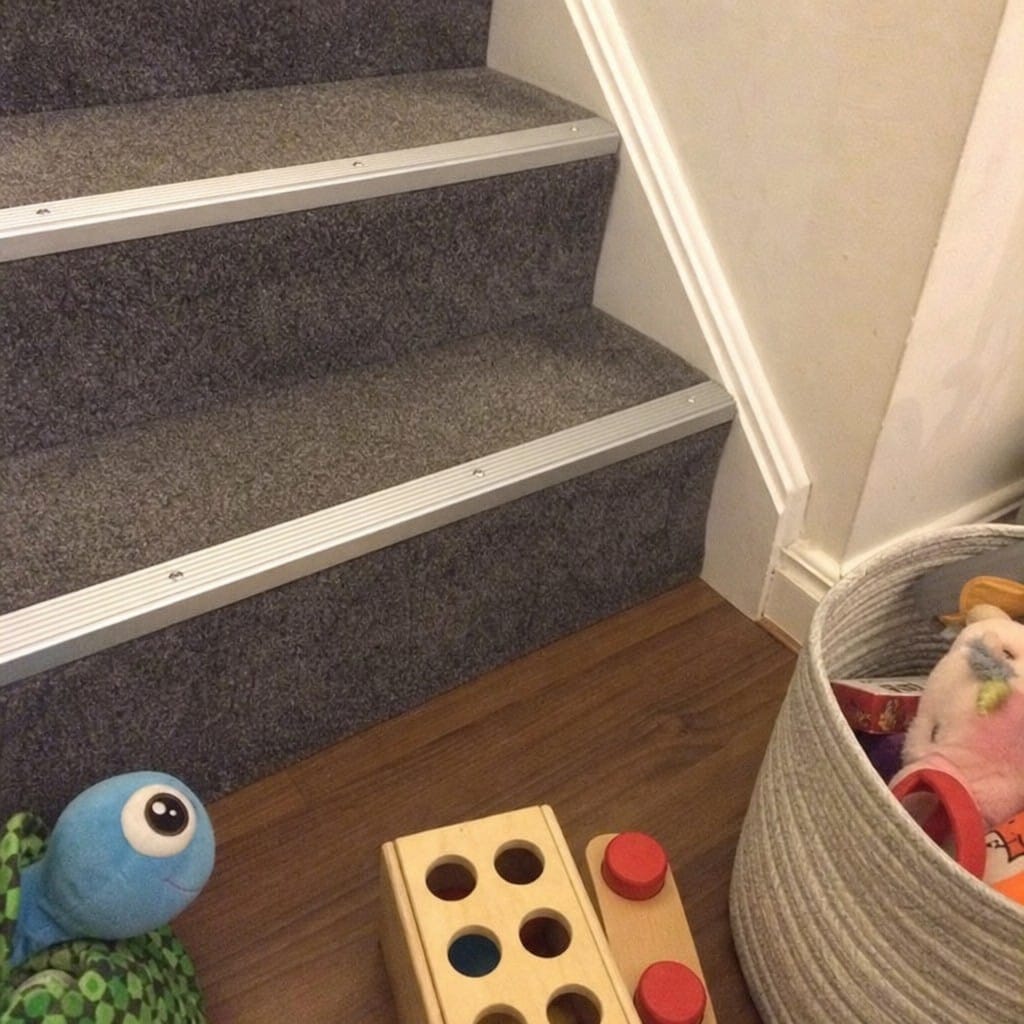 Customer photo review of Anodised Aluminium Non-Slip Ribbed Stair Nosing Edge Trim 40 x 20mm | 900mm & 2.7m Lengths | 5 Colours