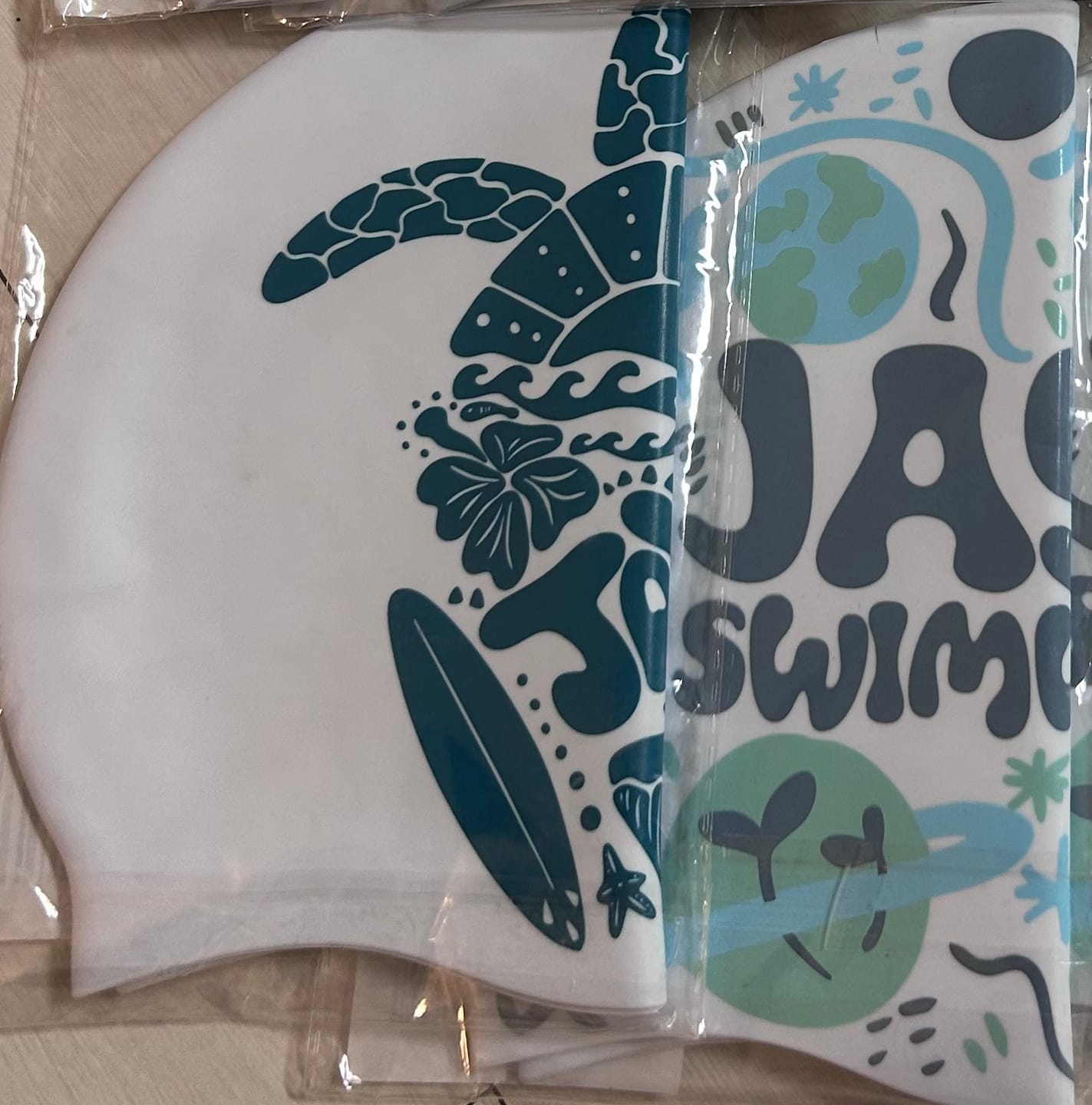Customer photo review of JAYD Swim Cap - Turtle Tribe