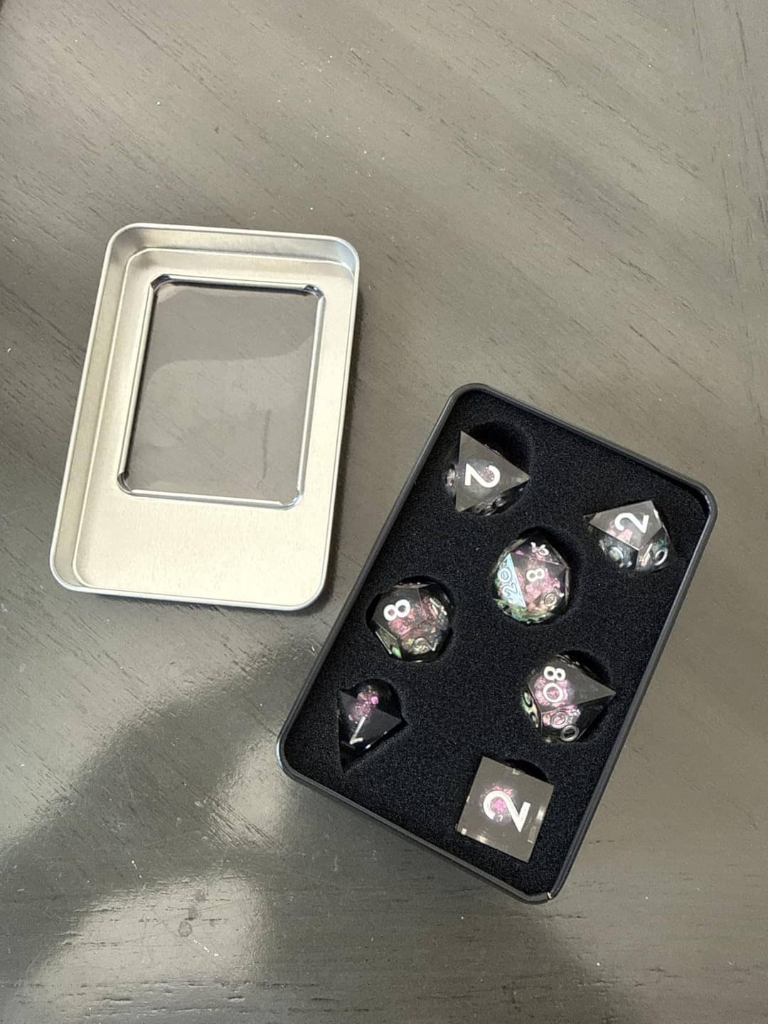 Customer photo review of Liquid Galaxy Dice Set