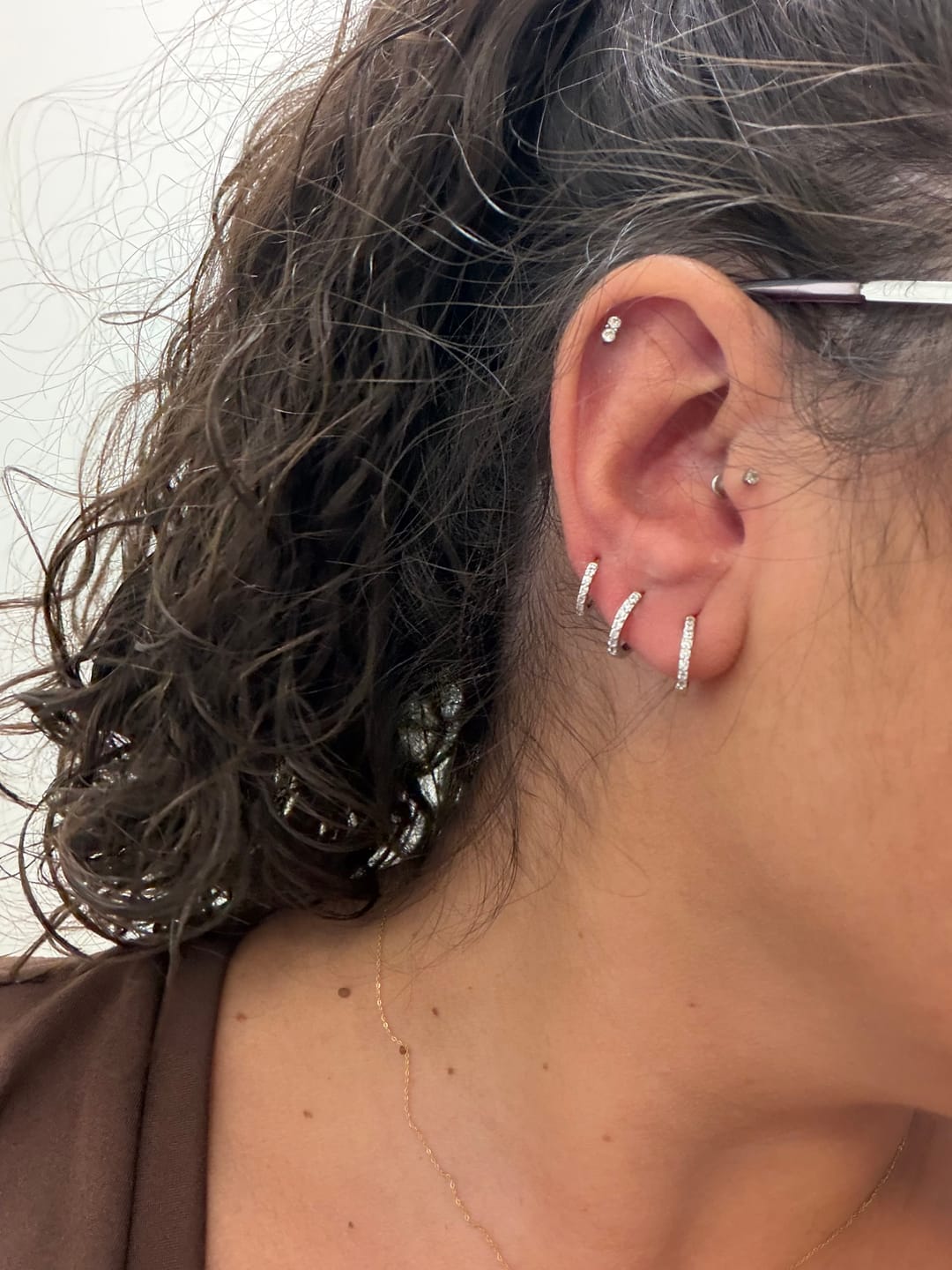 Customer photo review of Pendientes Triple Aros