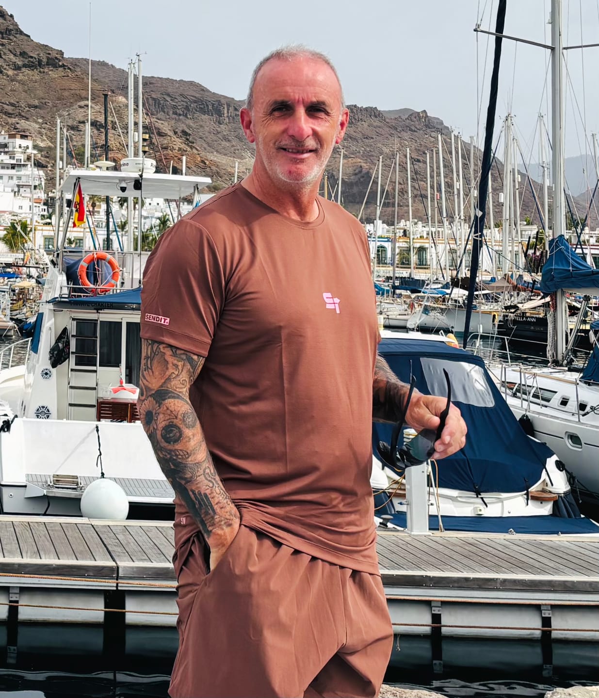 Customer photo review of Launch Mocha 5 Inch Shorts