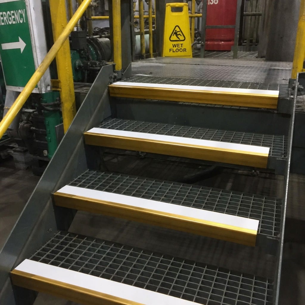 Customer photo review of Heavy Duty Aluminium Stair Nosing 3.22m Slip Resistant
