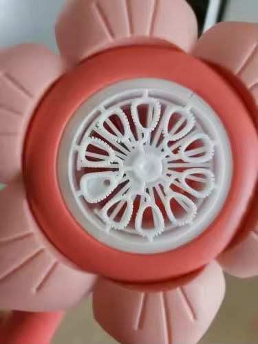 Customer photo review of BloomBubble™ Dancing Sunflower Bubble Machine — Lights Up & Swings