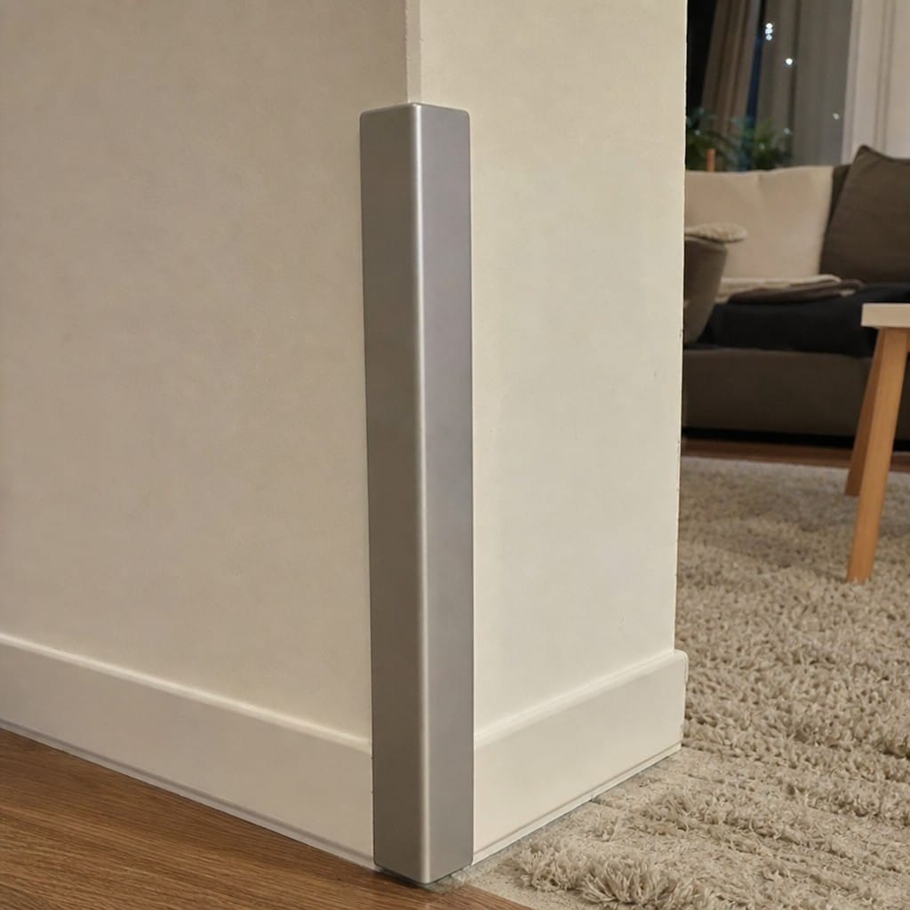 Customer photo review of Aluminium Corner Edge Protection Trim – Self-Adhesive Wall & Floor Edge Guard 1.5m