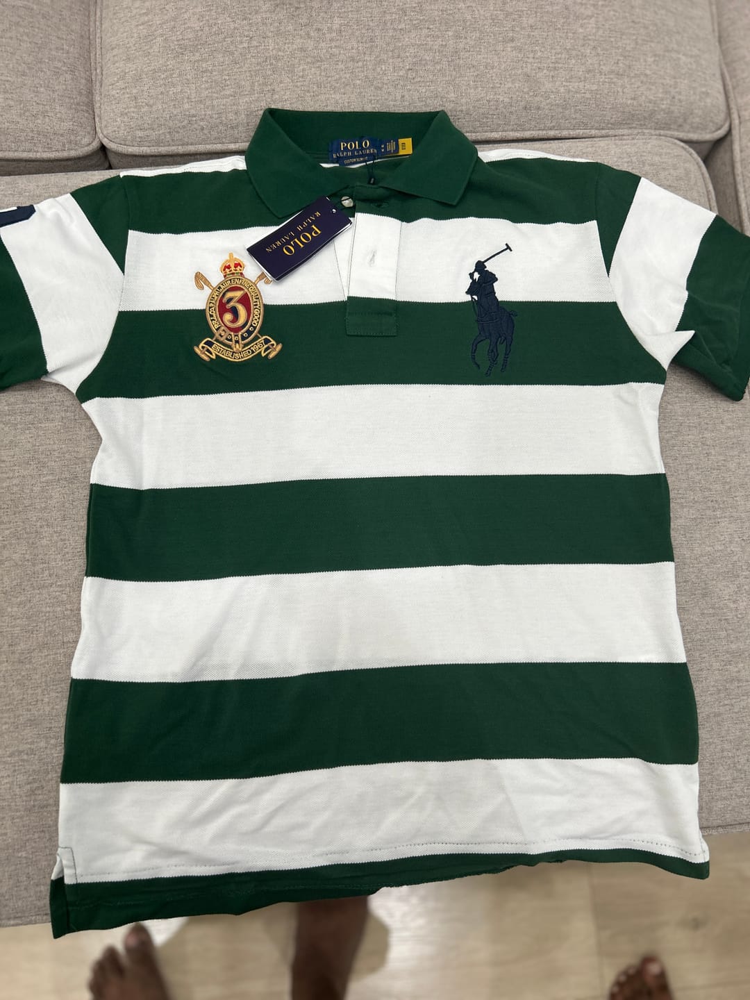Customer photo review of Ralph Lauren Clasic Fit Big Pony Mesh Polo Shirt