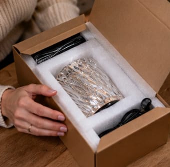 Customer photo review of Battery-Operated Diamond Crystal Table Lamp