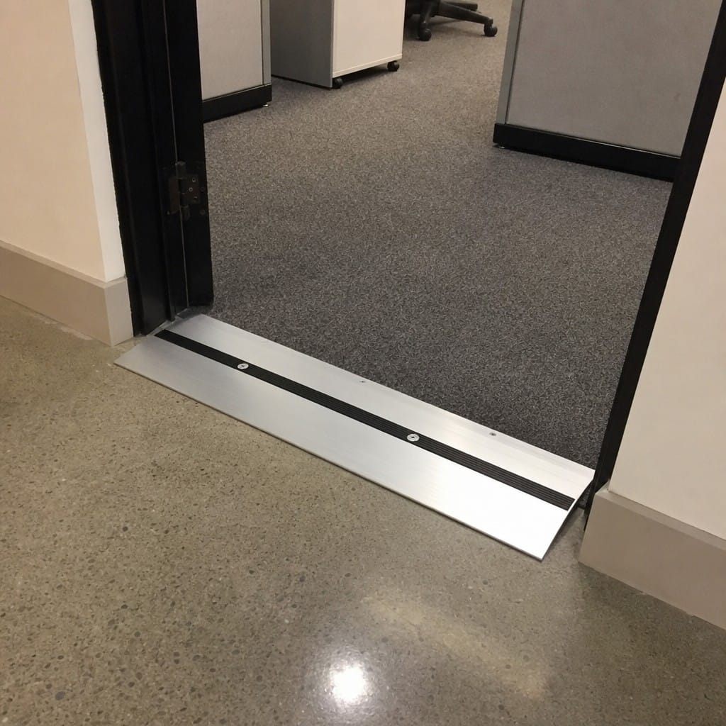 Customer photo review of Floor Transition Ramp Aluminium 0.9m 2.8m Matt Silver Anodised