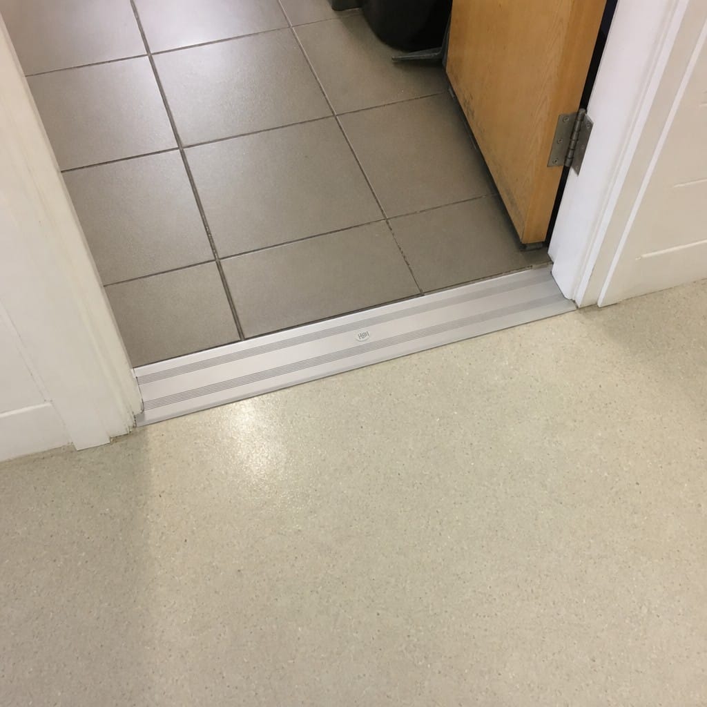 Customer photo review of 35mm Flat Aluminium Door Threshold Strip | Floor Transition Bar