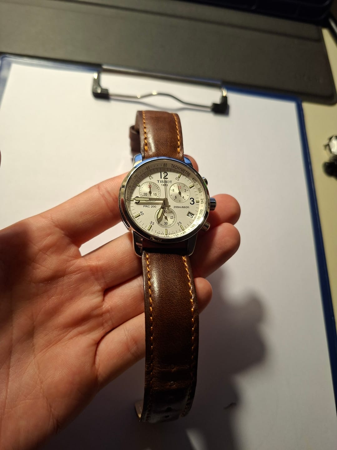 Customer photo review of Klasik Saat Deri Kordon Saat Kayışı Kahve - Fullup