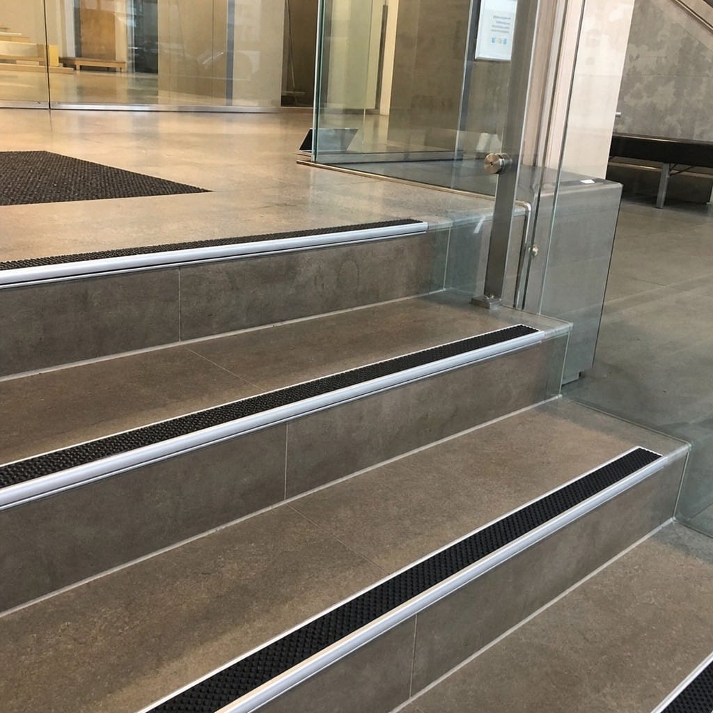 Customer photo review of Anti Slip Ceramic Stair Nosing 10mm 12.5mm Aluminium Tile