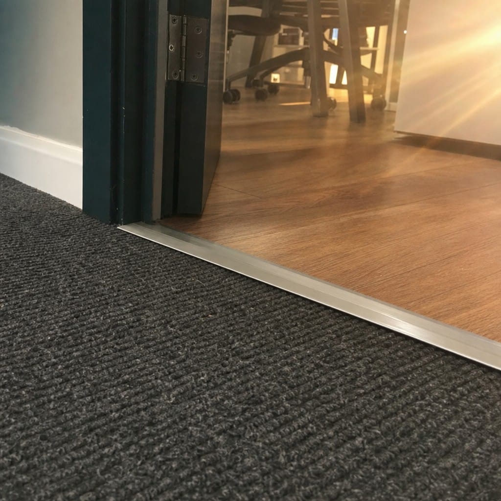 Customer photo review of 35mm Aluminium Z-Profile Carpet Threshold Strip | Carpet Edge Bar