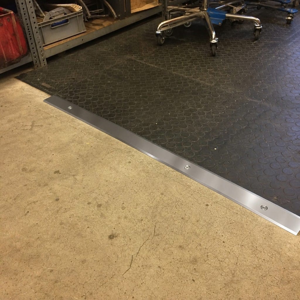 Customer photo review of Aluminium Door Threshold Cover Strip 38mm Screw Fit, 8 Finishes