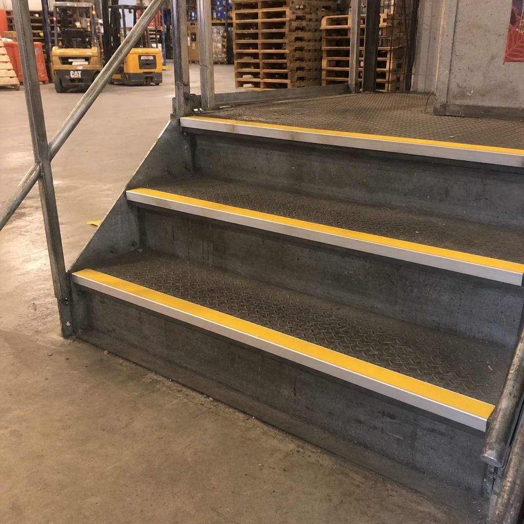 Customer photo review of DDA Anti-Slip Aluminium Stair Nosing | 67mm × 55mm | Part M Compliant | 8 Colours