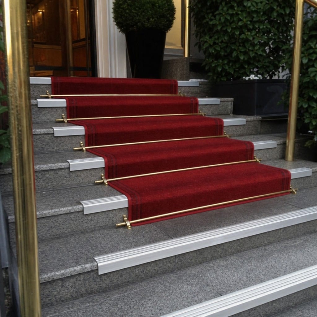 Customer photo review of Aluminium Stair Nosing 85x32mm External High Traffic Anti Slip