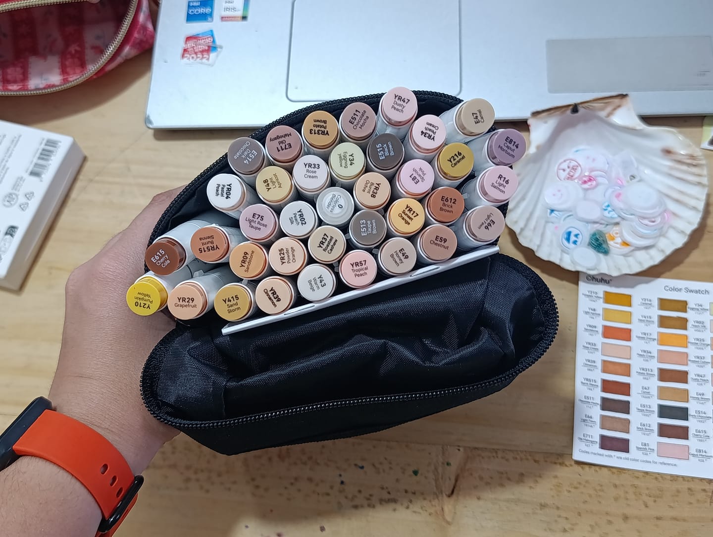 Customer photo review of Ohuhu Honolulu 36 Skin Tone Colors Dual Tips Portrait Alcohol Art Markers (New Color Codes)