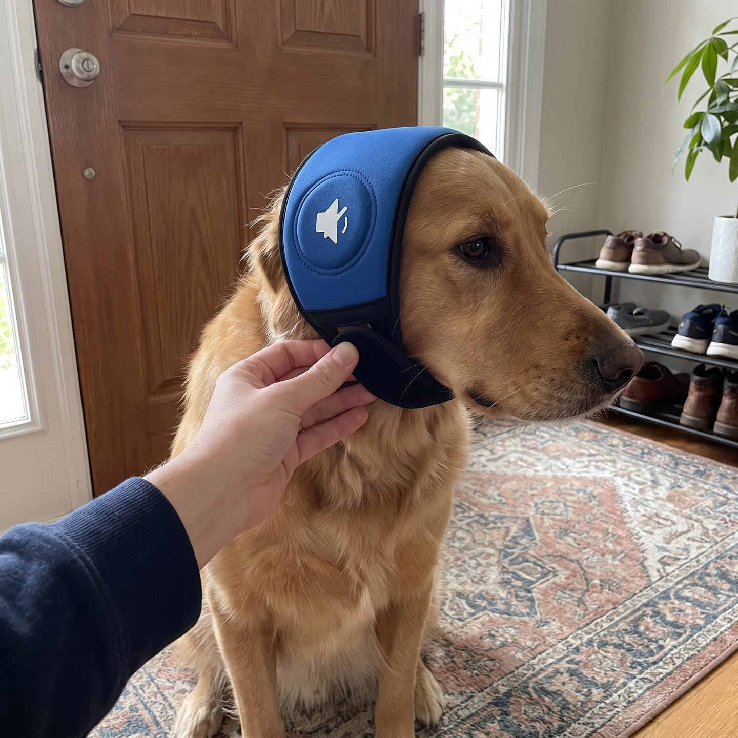 Customer photo review of Orejeras antirruido para perros