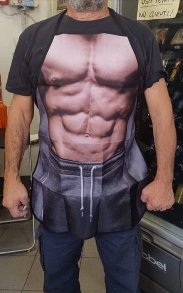 Customer photo review of Tablier De Cuisine Drole Homme
