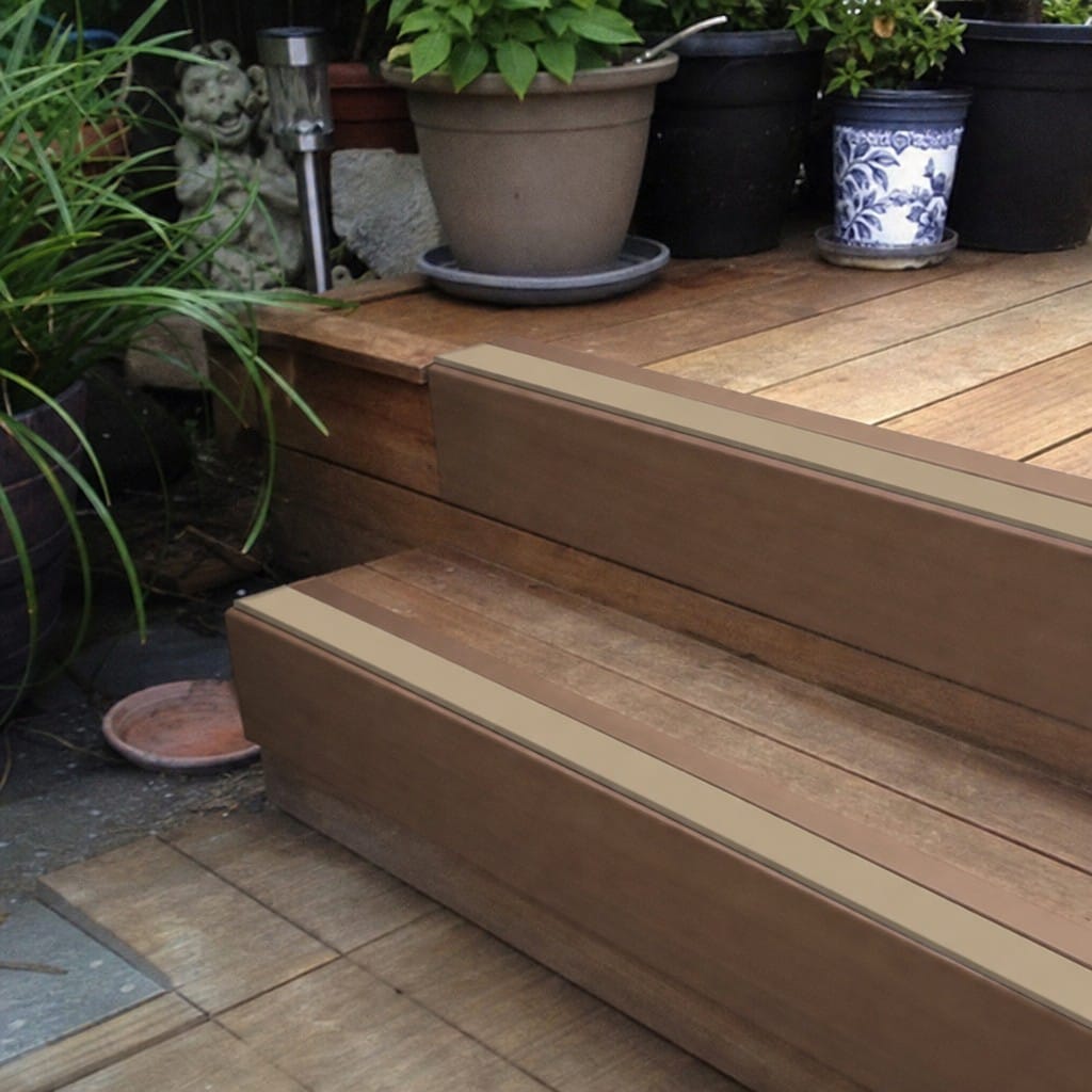 Customer photo review of Aluminium Stair Nosing Rake Back 2.44m 70mm Single Channel