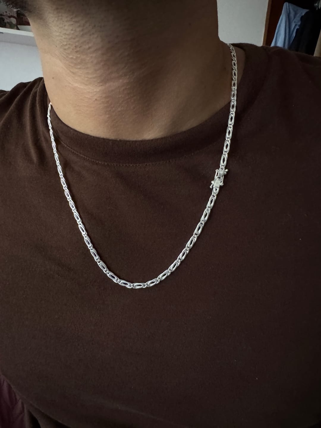 Customer photo review of Cadena Mónaco de Plata ley 950 3mm