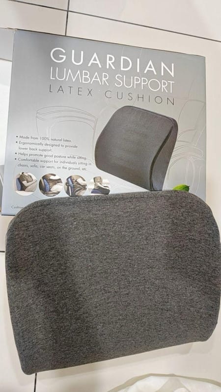 Customer photo review of Getha Guardian Lumbar Support Latex Cushion