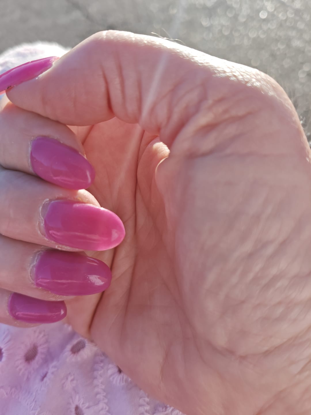 Customer photo review of Mystic Lagoon Dipping Powder