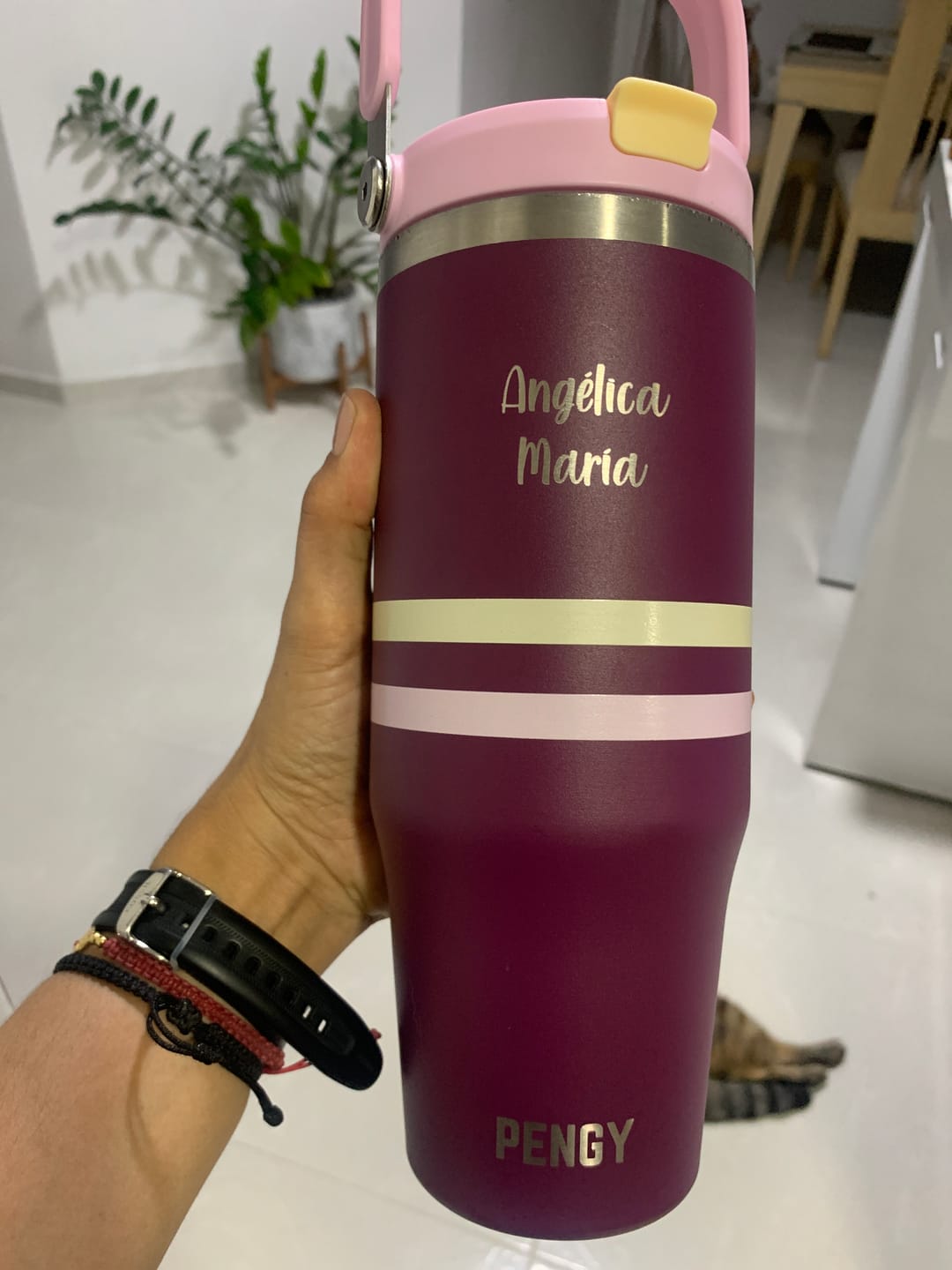 Customer photo review of Termo PENGY CUP Flex con Tapa Móvil Doble Función
