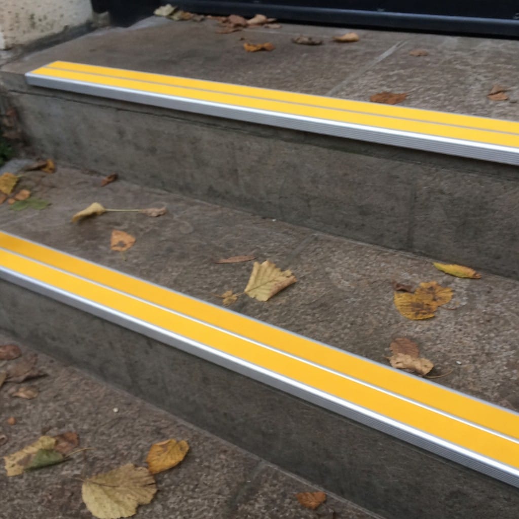Customer photo review of Aluminium Stair Nosing 100x39mm Bullnose Heavy Duty Twin Insert