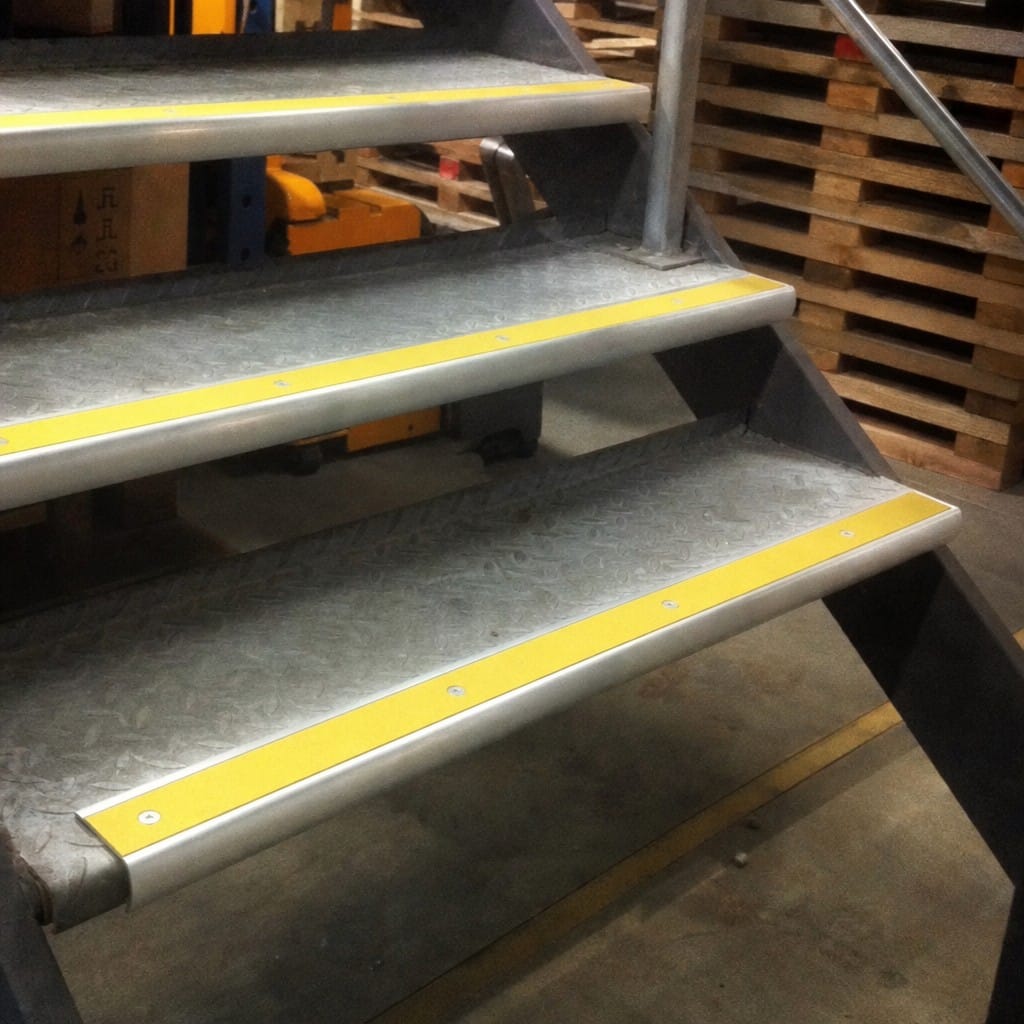 Customer photo review of Aluminium Stair Nosing 60 x 39mm Bullnose with Anti-Slip PVC Insert