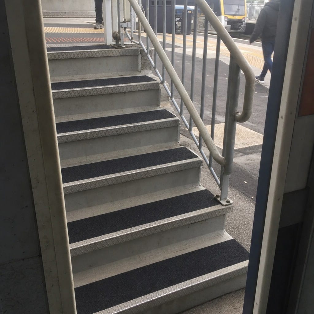 Customer photo review of Extra Coarse Anti-Slip Tape | Heavy Duty | Marine & Industrial Grade | 18.3m Roll