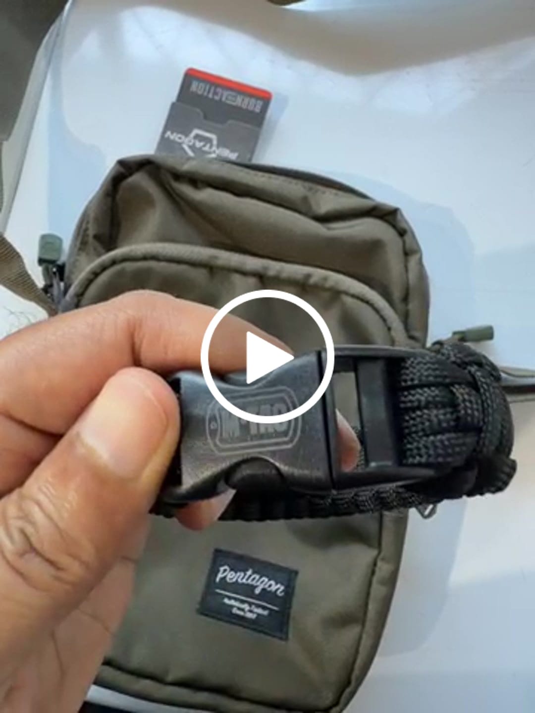 Customer video review of M-TAC Tactical Paracord Bracelet Survival Tactical Outdoor Cord 3m Black