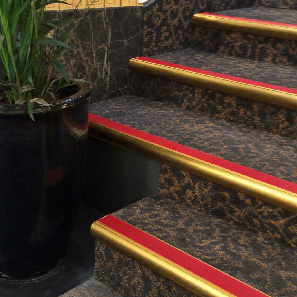 Customer photo review of Aluminium Bullnose Stair Nosing 3.22m Single Insert 39mm Riser