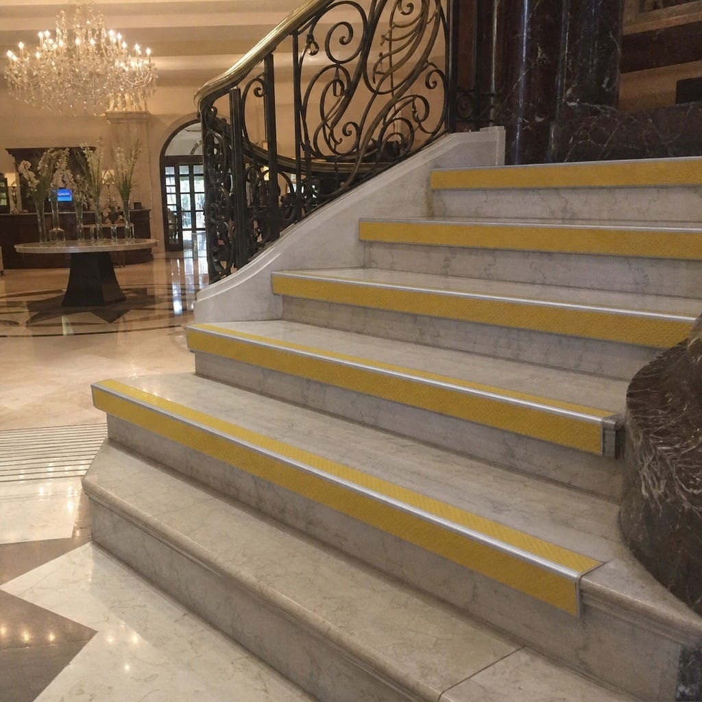 Customer photo review of DDA Compliant Stair Nosing 75x58mm Pyramid Anti Slip