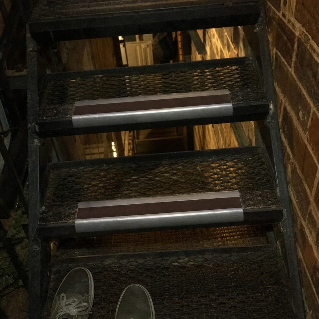 Customer photo review of Aluminium Stair Nosing 69x40mm Bullnose Anti Slip PVC Insert