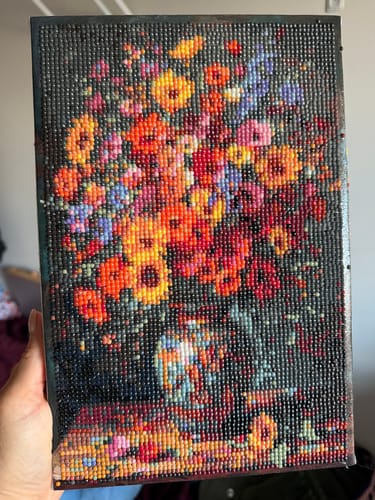 Customer photo review of Wildflower Bouquet Ornate Vase (Diamond Painting)