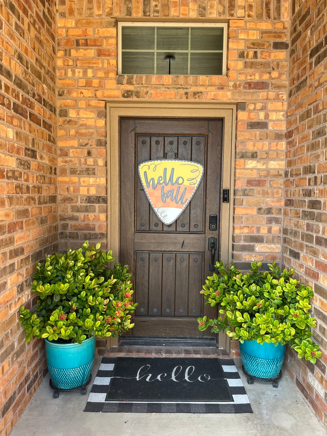 Customer photo review of Candy Corn Hello Fall Door Hanger