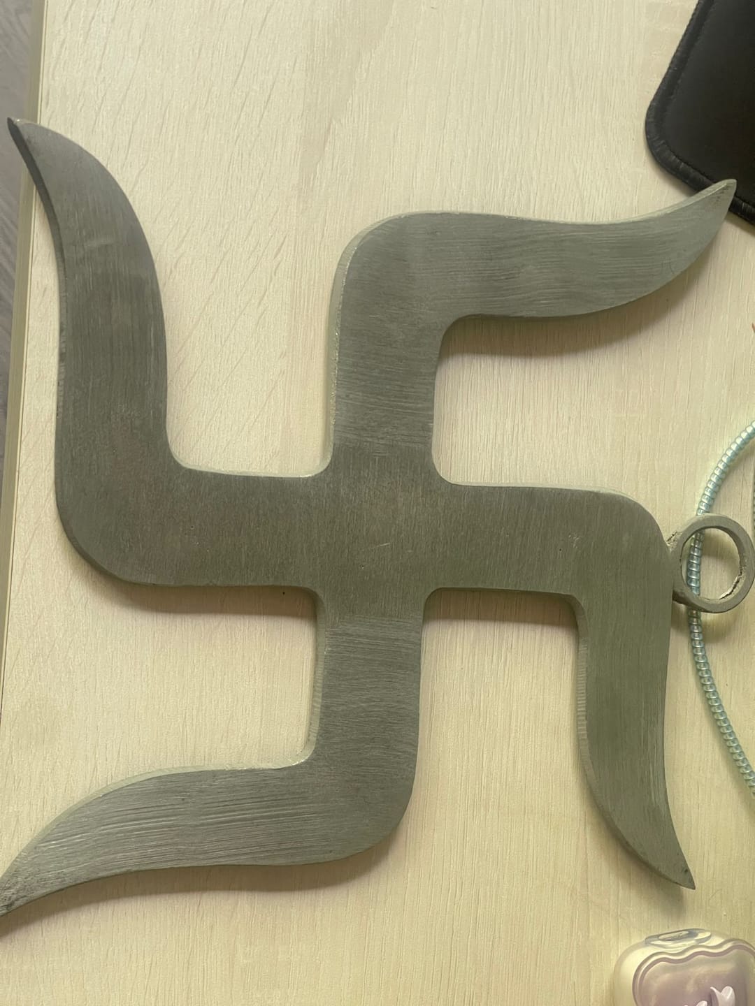 Customer photo review of Zinc Swastik – Vastu Remedy for Rust-Resistant Protection | Home/Office Energy Balance | 6 & 9 Inch