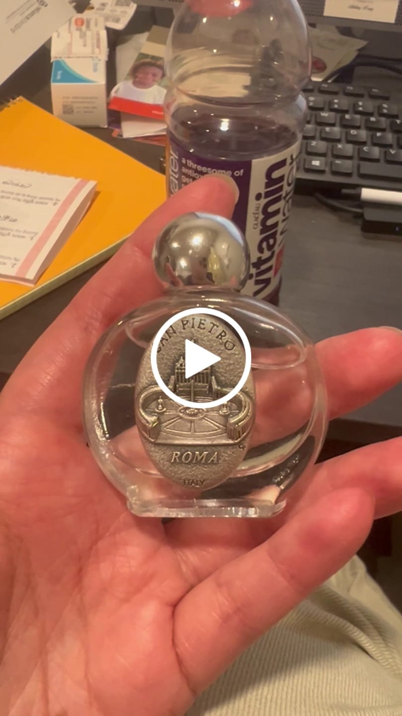 Customer video review of Holy Water - Blessed Water - St. Peter Basilica - Catholic Gift