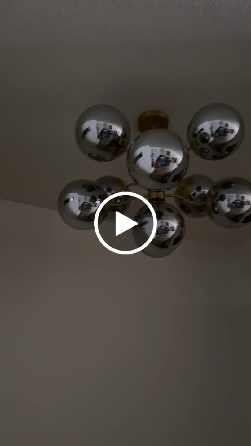 Customer video review of Glam Dark Pearl Smoked Glass Globe Bubble Sputnik Chandelier