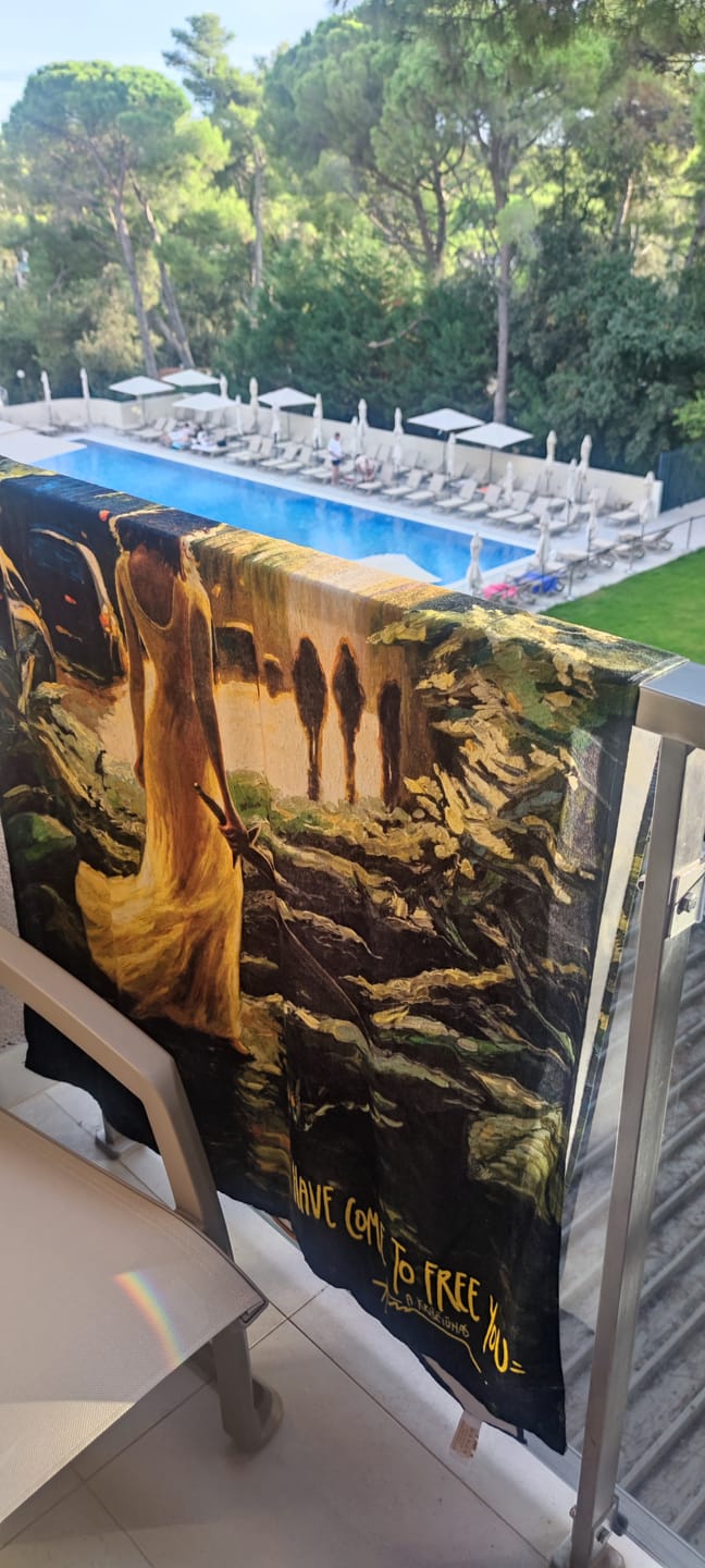 Customer photo review of Paplūdimio rankšluostis I HAVE COME TO FREE YOU