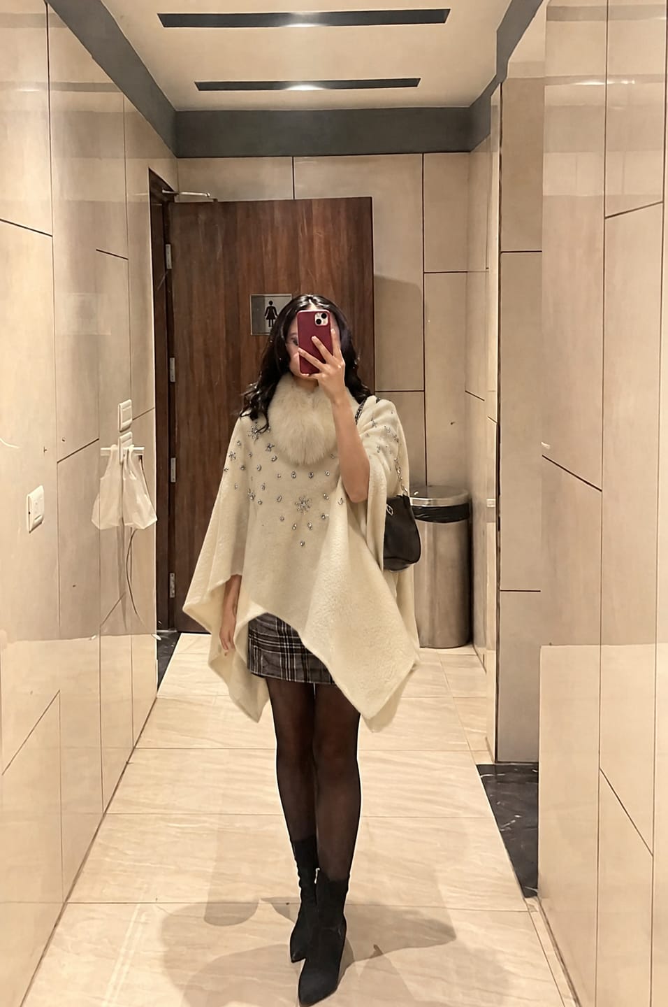 Customer photo review of Starfall Beaded Wool Cape